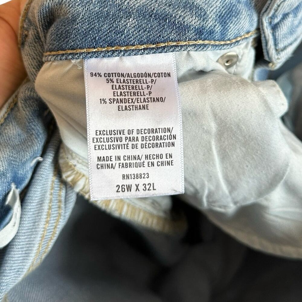 Cleo + Wolf Alpine High Rise Bootcut Stretch Jeans Light Wash Blue Denim Size 26 - Picture 9 of 10